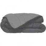 HUDSON Couette l&eacute;g&egrave;re Microfibre 200g/m&sup2; 140x200cm Gris & Argent hall