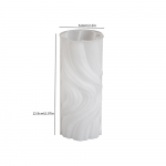 Silikoonk&uuml;&uuml;nalde valmistamise komplekt 3D Water Wave koogi vaiguvorm, mida on lihtne lahti v&otilde;tta silindriline k&uuml;&uuml;nlavorm 12.9x5.6cm Mold