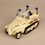 Teise maailmas&otilde;ja s&otilde;jalised tankirelvad ehitusplokid m&auml;nguasi MOC Saksa USA s&otilde;dur soomustatud auto kahur veoauto s&otilde;iduki tellised m&auml;nguasjad poistele kingitus