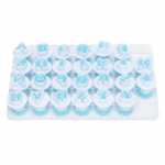 26 tk Suurt&auml;htedega k&uuml;psisel&otilde;ikur Mini plastist t&auml;hestikuga fondant l&otilde;ikurid DIY koogi k&uuml;psisevorm