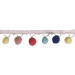 Galon de pompons pastel 2 m