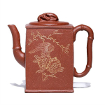 150ml Vintage Yixing Lilla Savi Teekannud Meister K&auml;sit&ouml;&ouml; Ruudukujuline Bambuse Liiges Poti Toormaak M&auml;est Alla Muda Veekeetja Zisha Tee Komplekt K&auml;sit&ouml;&ouml;