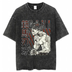 Baki the Grappler Anime T-s&auml;rgid Hanma Baki Graafilised l&uuml;hikesed p&uuml;ksid Harajuku Puuvill Pestavad topid Suvine mood Vabaaja riided Igap&auml;evased T-s&auml;rgid 3XL