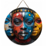 Puidust ainulaadne Aafrika mask kunstilise disainiga &uuml;mmargune puidust silt, sobib uksele, seinale, koju, tuppa, talumajja, t&auml;navale, poodi, garaaži, baari, aeda Wood