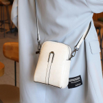 V&auml;ike kott Naiste Crossbody kott Naiste shell kott Ehtsast nahast naiste &otilde;lakott Naiste telefonikott valge