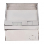 S&uuml;vistatav p&otilde;randapesa veekindel roostevabast terasest lame pistikupesa komplekt kahe 3-kontaktilise avaga