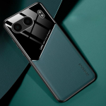 Nahatekstuuriga &uuml;mbris OnePlus Nord 4 5G jaoks, kaanega, auto magnetkinnitusega hoidik, coque, fundas, capa OnePlus Nord 4 5G roheline