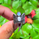 Rainbow Moonstone Handmade 925 Sterling Silver Gift Ring Size 6.5 y0p95