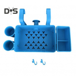 Basseinikorv maapealsete basseinide jaoks, basseini&auml;&auml;rne hoiukorraldaja topsihoidiku ja konksuga, basseini tarvikute hoidik, sobib enamikule raambasseinidele hall