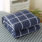 Ruuduline suvine lahe tekk pestud puuvillane mugav kerge &otilde;hukonditsioneer &otilde;huke lohutav lihtne sulgede tekk t&auml;iskasvanutele, laps 150X200cm Thin Quilts tumesinine v&auml;rv