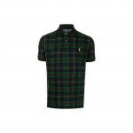 Polo Ralph Lauren SS22 Ruuduline Logoga Tikitud L&uuml;hikeste Varrukatega Polo S&auml;rk Meeste topid Mitmev&auml;rviline 710853191-001 S