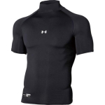 Under Armour &uuml;hev&auml;rviline logo k&otilde;rge kaelusega kitsa l&otilde;ikega raglaanl&uuml;hikeste varrukatega pesapalli T-s&auml;rk meestele &Uuml;laosad Must 1358642-001 M