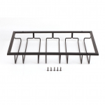 Veiniklaasihoidja Must 4 pesa Raudtraat Kokkupandud disain Korrosioonikindel Lihtne puhastamine Klaasid