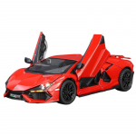1/24 m&otilde;&otilde;tkava Lamborghini Revuelto t&auml;navas&otilde;iduki versioon Sportauto sulamist metallist survevalu mudelauto heli ja valgusega Laste m&auml;nguasjad poistele Kingitused punane