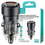 Usams Ład. Sam. C39 Usb+Usb-C 60Wfast Charge Czarny/Black Cc208Cc01 (Us-Cc208)