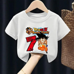 Dragon BallZ S&uuml;nnip&auml;eva T-s&auml;rk Valge Joonisfilm Poisid Suveriided Anime Goku Lapsed L&uuml;hikeste Varrukatega T-s&auml;rgid Armsad Vabaaja Topid Beebikink 110