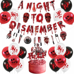 Halloweeni peokaunistuste komplekt sisaldab Halloweeni b&auml;nnereid &otilde;hupallid koogikatted