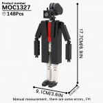 MOOXI Skibidi Tualettlaagri Komplekt MOC Klotsid M&auml;ng Super Titaan Boss Woofer TV Kaamera K&otilde;lar Sireen Mees Boss Ehitusklotsid Laste M&auml;nguasjad