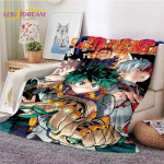 My Hero Academia tekk Anime tekid Midoriya Izuku tekid Voodidiivan Laisk Pehme tekk Poistele T&uuml;drukutele Lastele Kingitus Flanell Tekid 75x90cm