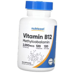 Vitamiin B12, Met&uuml;&uuml;lkobalamiin, Vitamin B12 2000, Nutricost (36647046) 120caps