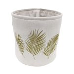 Panier - DOUCEUR D'INTERIEUR - Imprim&eacute; Orbella - 30 x ht 28 cm - Polycoton - Blanc