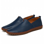 Dwayne Ehtne Lehmaknahast Meeste Mokassiinid Moodsad K&auml;sit&ouml;&ouml;na Valmistatud Mokassiinid Pehme Nahk Sinised Slip-On Meeste Paadikingad SUURUS 658 6 sinine