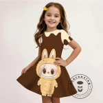 T&uuml;drukute L-LABUBU-A 3D-prinditud kleit Uus suvine multifilm Y2K 2000ndate stiil M&auml;nguline peoriie Hingav Kuum m&uuml;&uuml;k Taskukohane 130