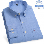S-6XL Oxford s&auml;rgid meestele Pikkade varrukatega Puuvillane &Uuml;hev&auml;rviline Triibuline Vabaaja Tikitud Hobune Streetwear &Auml;ri Lihtne Kontor 6XL 46