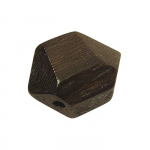 Perle en bois Brun fonc&eacute; Taille diamant 20 x 25 mm