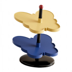 Compact Shoe Rack in Vertical Form with Butterfly, for Hallways 2 Tier_Blue Yellow