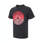 Jordan Paris Saint Germain Mugav Mood &Uuml;mar kaelus L&uuml;hikeste varrukatega T-s&auml;rk Meeste T-s&auml;rk Must FV7729045 XXXL