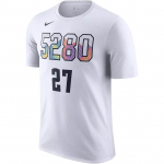 Nike Denver Nuggets NBA 2024-25 City Edition &Uuml;mmarguse kaelusega Moodne Mugav L&uuml;hikeste varrukatega T-s&auml;rk Meeste Topid HJ2771-101 L