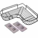 Vannitoa riiul du&scaron;i korraldaja kolmnurkne kosmeetikahoidik k&ouml;&ouml;gi tualettruum 36x26x12cm must