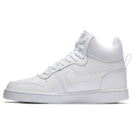 Nike Court Borough Mid S&uuml;nteetiline nahk Mugavad Spordijalatsid Libisemisvastased Vastupidavad Keskmise k&otilde;rgusega tossud Naiste tossud Valge 844906-110 40.5