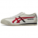 Onitsuka Tiger Mexico 66 Nm Mugavad Pehmed Libisemiskindlad Kulumiskindlad Madalad Vabaajajalatsid Unisex toss Valge Punane 1183C320-101 44