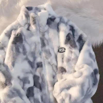 Naiste Tie-Dye kahepoolne fliisjakk: Laisk stiil, lai l&otilde;ige, lukuga, p&uuml;stkrae, s&uuml;gis/talve mood 3XL hall v&auml;rv