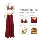 Anime printsess Leia cosplay kost&uuml;&uuml;m filmist Kosmoselahing Fantaasia Seksikas orjakleit Bikiinikomplekt Naistele Halloweeni peokost&uuml;&uuml;m S punane