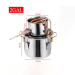 2/3/5/8 Gallonit Roostevabast Terasest T&otilde;hus Destillaator Moonshine Alkohol Destillaator DIY Kodu Veini Eeterliku &Otilde;li Pruulimise Komplekt 2GAL