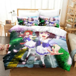 Luksuslik uus 3D-tr&uuml;kiga Anime Uma musume Pretty Derby Voodipesukomplekt Tekikate Voodikomplekt Tekikate Padjap&uuml;&uuml;r Kuninga suurus Poistele T&auml;iskasvanutele 70x133cm 2pcs