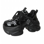 Mood Uued naiste kevad-s&uuml;gis paksud tossud 8 cm paksu p&otilde;hjaga nahast kingad k&otilde;rge platvormiga vulkaniseerivad punased kingad vabaaja spordijalatsid 34 must