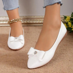 Naiste vabaaja lamedad kingad Uued Bow Elegantsed jalutusjalatsid Kevade disaineri br&auml;ndi Retrokleit Pehme tallaga kingad Zapatillas Mujer 43