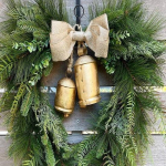 2 suurt Harmony lehmakella, ideaalne kingitus j&otilde;uludeks, suured k&auml;sitsi valmistatud rustikaalsed &otilde;nne j&otilde;ulukellad k&ouml;iega, p&auml;rja dekoratsioon