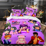 APHMAU Voodipesukomplekt &Uuml;heinimese Twin T&auml;iskasvanu Suurusega Queen King Suurus Kawaii Aphmau Voodikomplekt T&auml;iskasvanu Laste Magamistuba Tekikatted Komplektid 3D Prinditud Anime Voodi EU single(135x200cm)