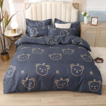 Triibuline harjatud puuvillane s&uuml;gis/talvine voodipesukomplekt &ndash; Paksenenud tekikott ja lina 1.2m Bed, 3-Piece (Duvet 150*200)