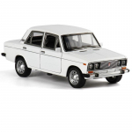 1/24 LADA 2106 Politsei Sulamist Valatud Metallmudel Heli ja Valgusega T&otilde;mmatav M&auml;nguasi Simulatsiooniga S&otilde;iduki Kogumismudel Kingitus Poistele valge