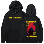 R&auml;ppar THE WEEKND STARBOY Album 2025 Merch Huppar Mehed Naised Harajuku Gooti Hip Hop Mood Pullover Dressipluusid F&auml;nnid Streetwear 3XL black