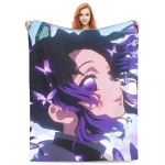 Putukas Hashira Shinobu Kocho Tekk Fliis Anime Demoni Tapja &Uuml;lipehme Visketekk Voodi jaoks Voodimatt 30x40in