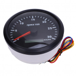 110mm 4 3/8 tolli Takomeeter 7 V&auml;rvi Taustvalgustus DC 9-32V 3000 RPM N&auml;idik koos Tunnim&otilde;&otilde;dikuga Auto Jaht RV Paat Veoauto Must