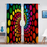Pruunide ringide ja t&auml;ppidega t&uuml;llist akknakatted elutuppa, magamistuppa, moodsasse k&ouml;&ouml;ki. L&auml;bipaistvad voile kardinad, kardinad, dekoratsioon 1 PCS W100XH250cm&Rod Pocket