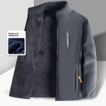 Outdoor Plus Velvet Paks kampsun Meeste soojad riided S&uuml;gis- ja talvejope Lahtine suur, Polar fliisist vabaaja kampsun jakk 6XL hall